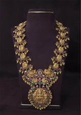 Nakshi Work with Jaadu Kundan Stones Bridal Haram - Nakshatra Jewels