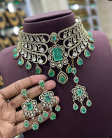 Mossianite & AD Stones Bridal Choker