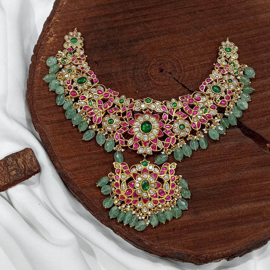 Jaadu Kundan Stones Bridal Necklace - Nakshatra Jewels