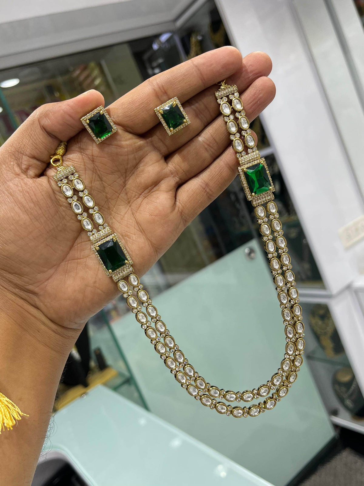 Victorian Polish with Kundan Stones Necklace