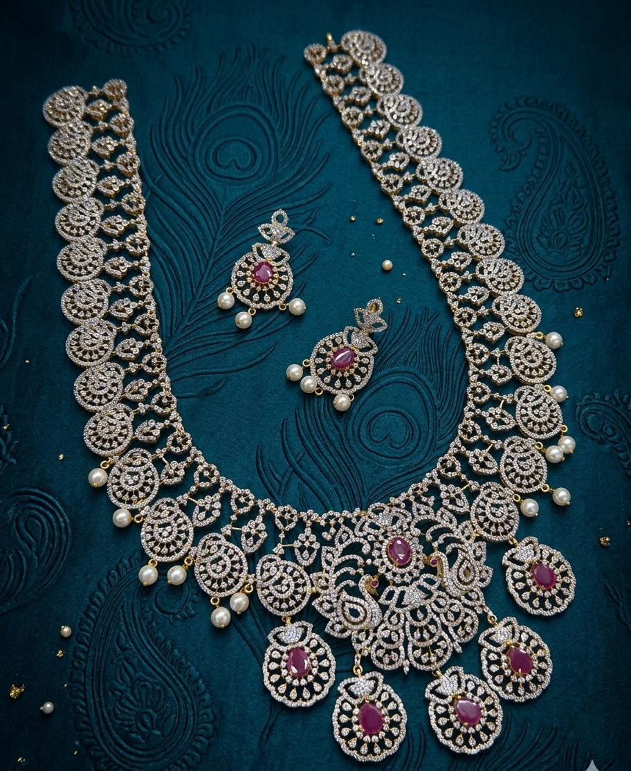 American Diamond Stones Bridal Haram