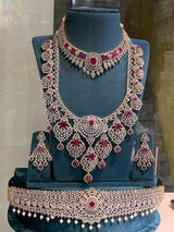 American Diamond Stones Bridal Set - Nakshatra Jewels