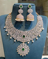 American Diamond Stones Bridal Necklace - Nakshatra Jewels