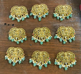 Hair Accessories (Premium Matt with Kempu Stones) - Nakshatra Jewels