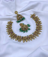 Nakshi Work with Kundan Stones Bridal Necklace