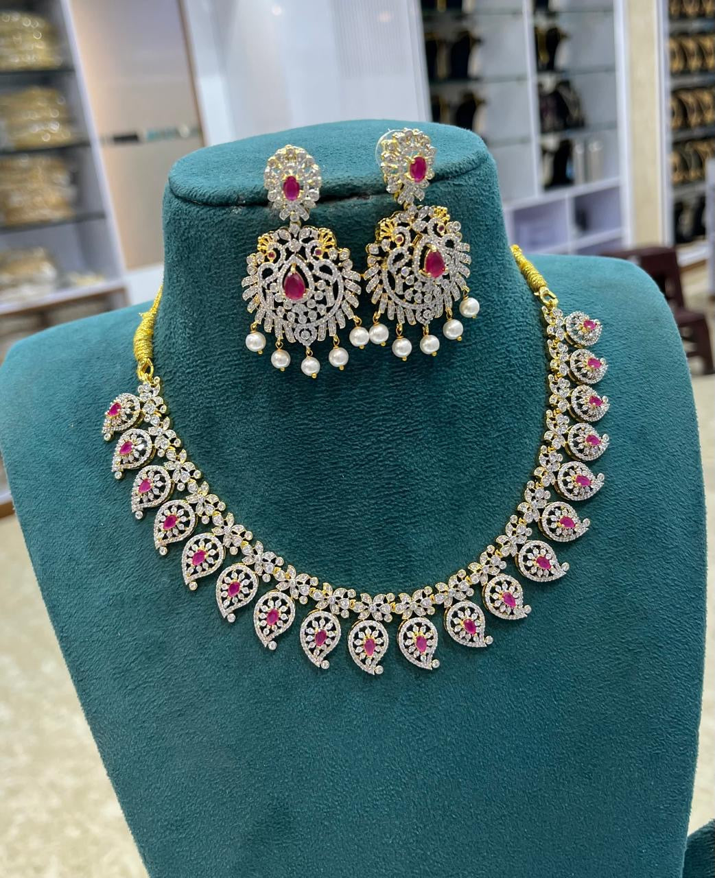 American Diamond Stones Necklace