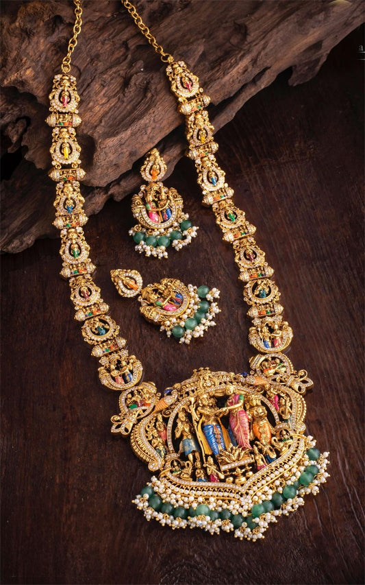 Nakshi Work with AD Stones Bridal Haram