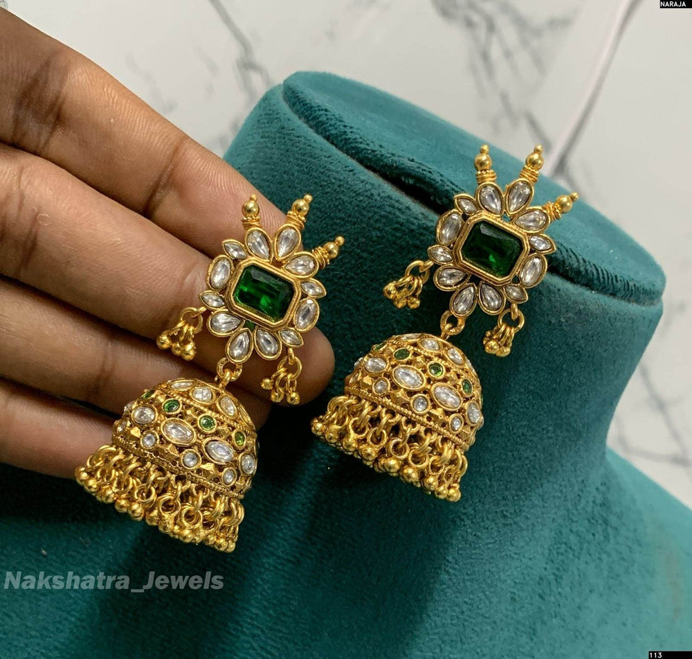 Kundan Stones Earrings - Nakshatra Jewels