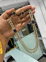 Victorian Polish with Kundan Stones Necklace - Nakshatra Jewels