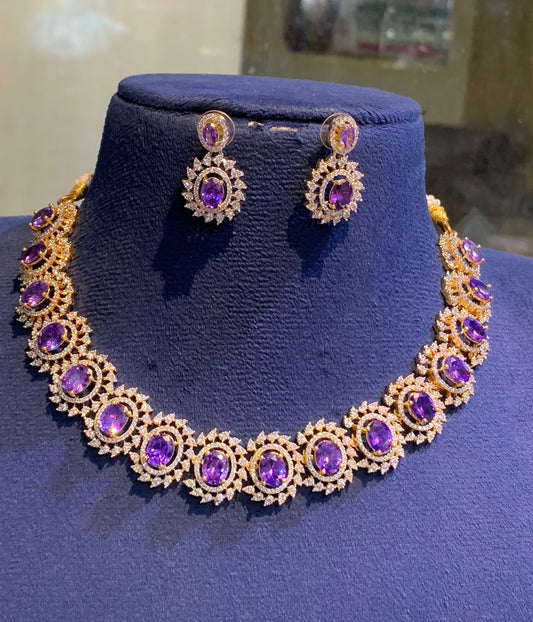 American Diamond Stones Necklace