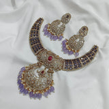 Victorian Polish with AD Stones Bridal Necklace - Nakshatra Jewels