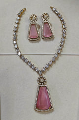 Victorian Polish with AD Stones Necklace - Nakshatra Jewels