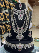 American Diamond Stones Bridal Combo Set