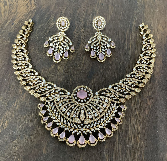 Victorian Polish with AD Stones Neck Set