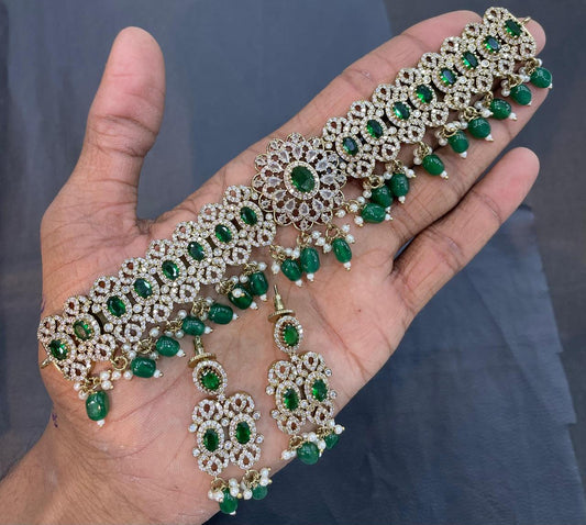 Victorian Polish with AD Stone Choker