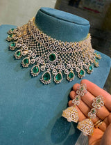 American Diamond Stones Bridal Choker - Nakshatra Jewels