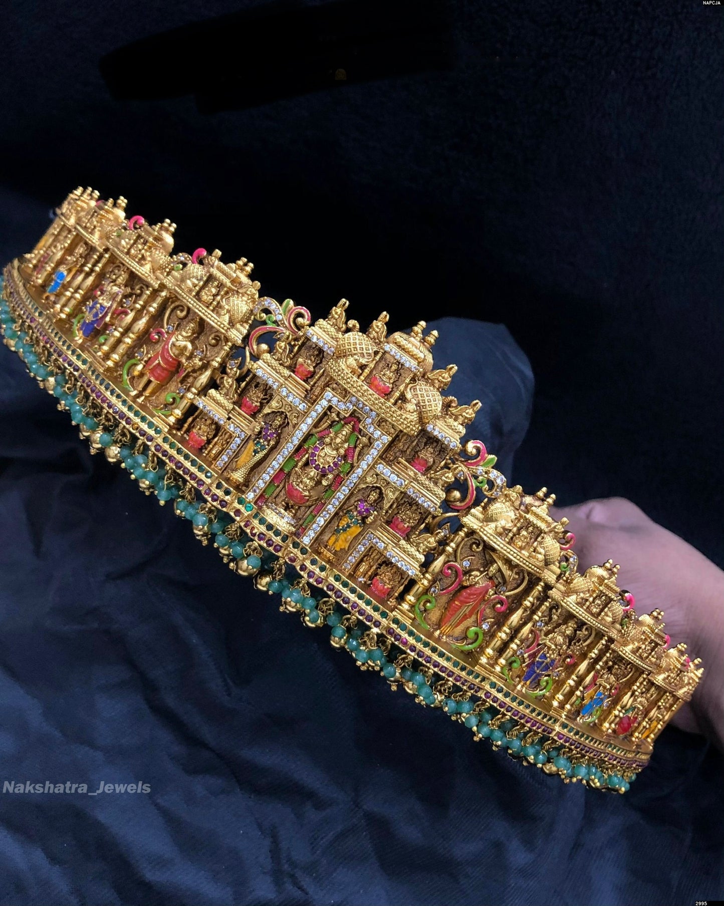 Nakshi Work with AD Stones Bridal Hip Belt