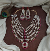American Diamond Stones Bridal Layer Haram - Nakshatra Jewels