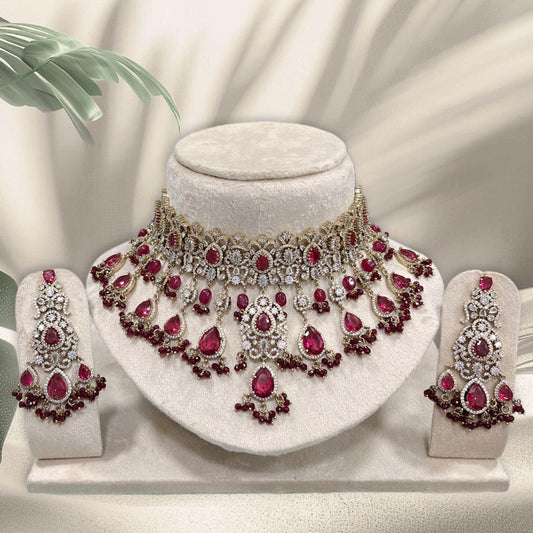 Victorian Polish with AD Stones Bridal Choker