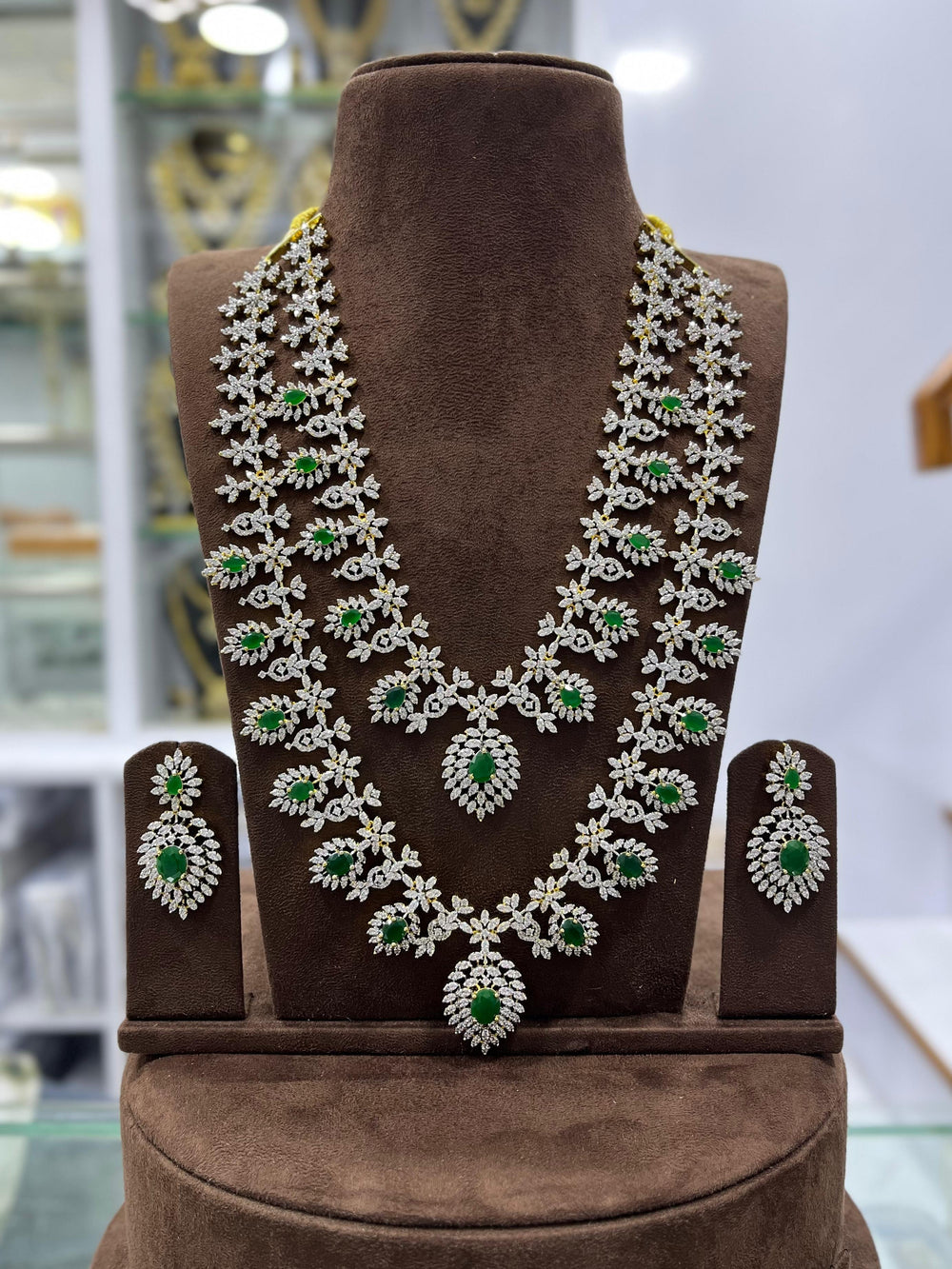 American Diamond Stones Bridal Layer Haram