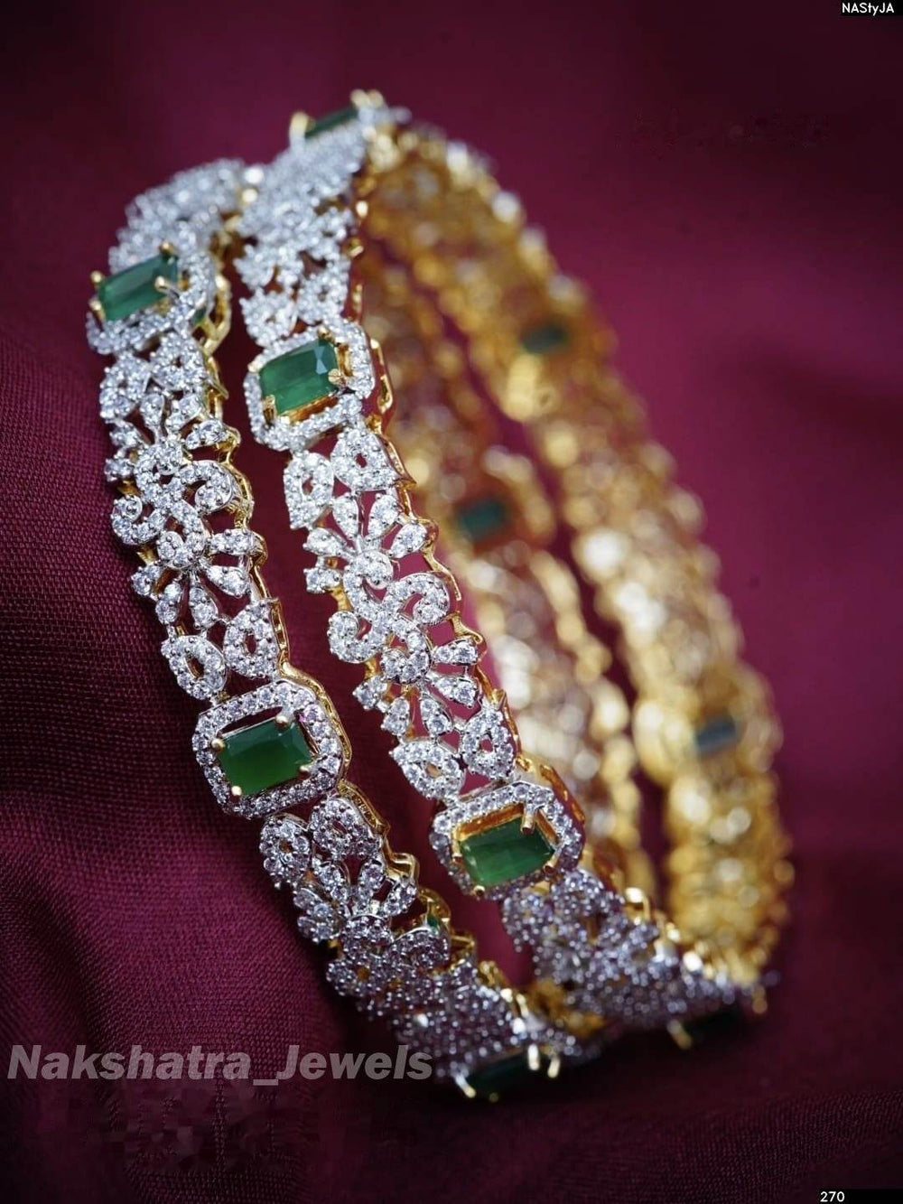 AD Stones Bangles - Nakshatra Jewels