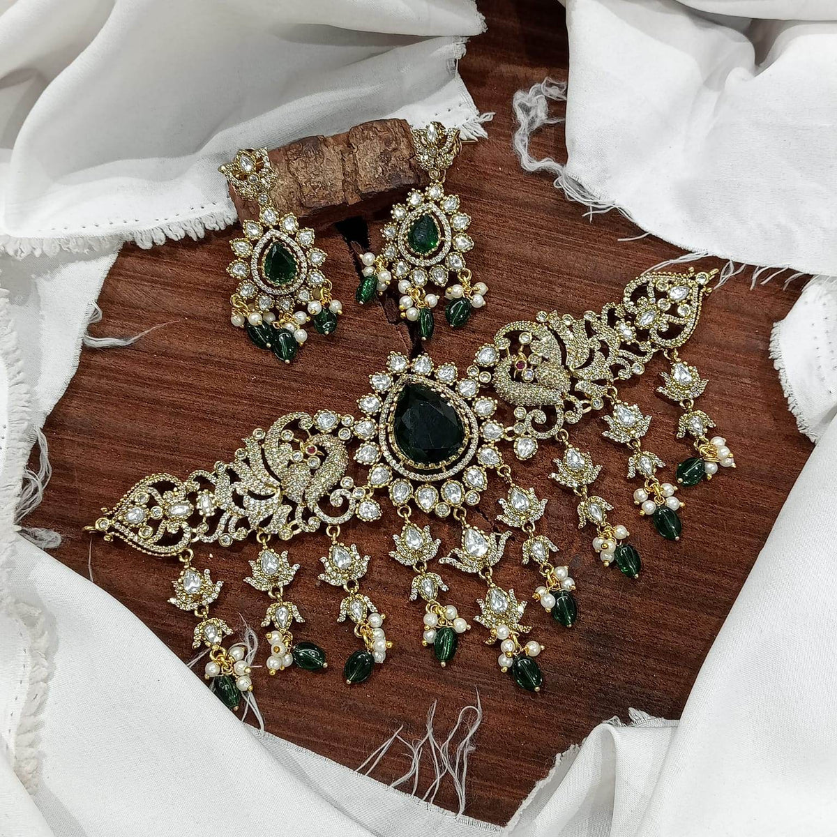 Victorian Polish with AD Stones Choker