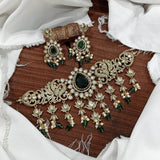 Victorian Polish with AD Stones Choker - Nakshatra Jewels