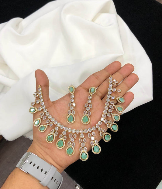 AD Stones Necklace - Nakshatra Jewels