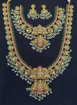 Nakshi Work with Jaadu Kundan Stones Bridal Set - Nakshatra Jewels