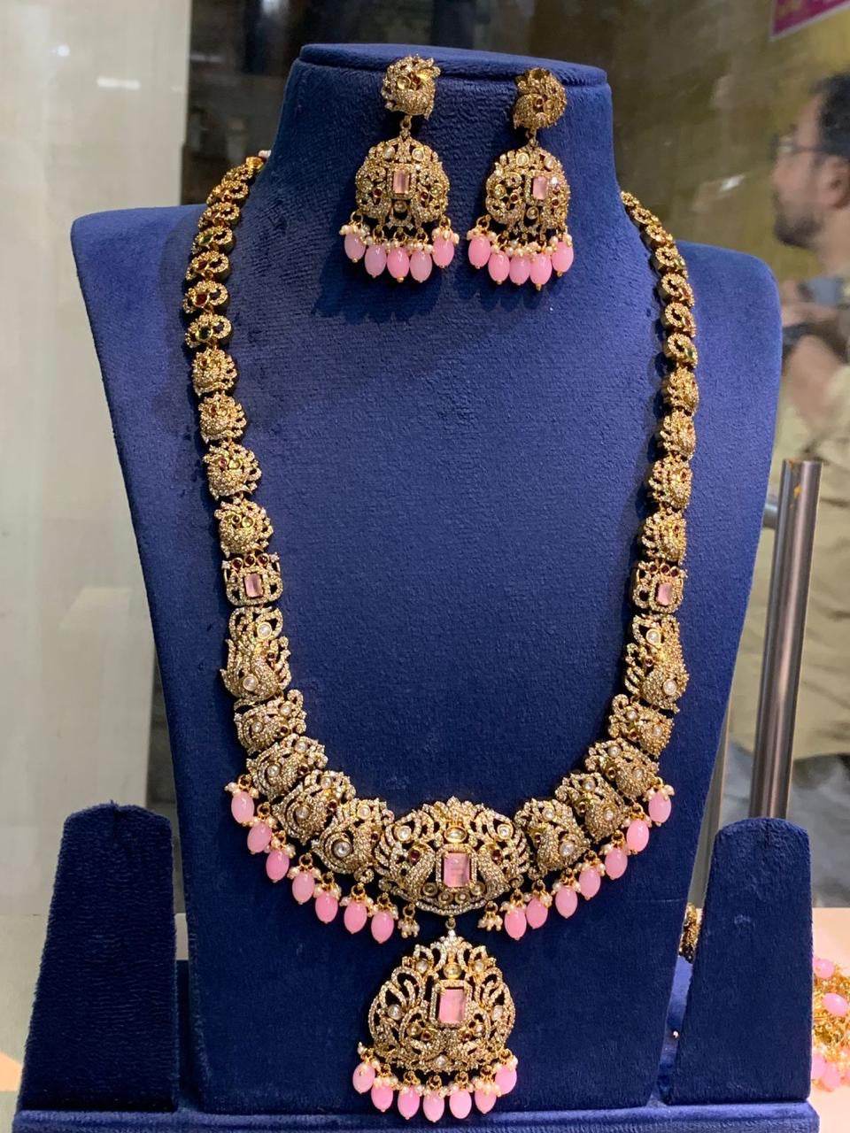 Victorian Polish with AD Stones Bridal Haram