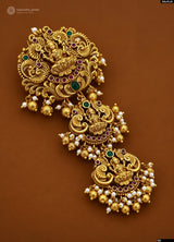 Nakshi Work with Kempu Stones Hair Accessories