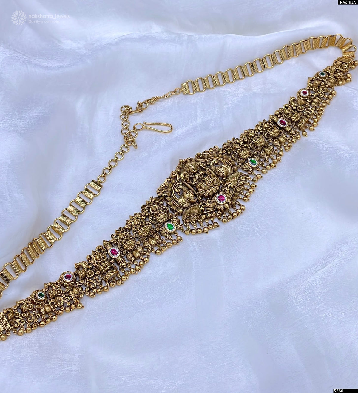 Nagasi Work with Kundan Stones Bridal Hip Chain