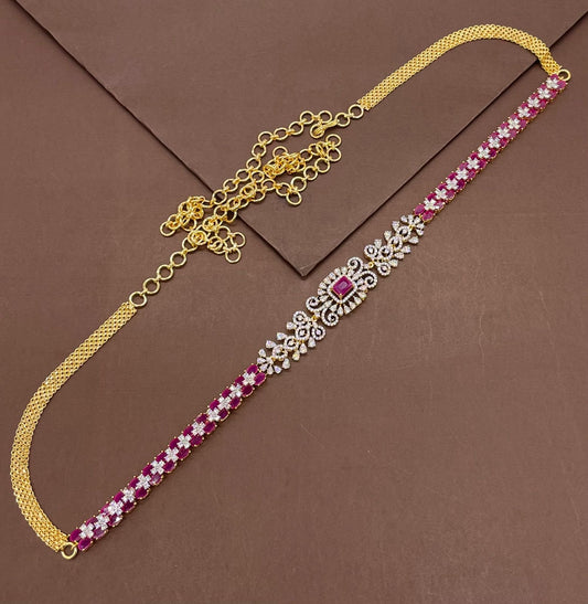 American Diamond Stones Hip Chain