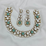 Moissanite & AD Stones Bridal Neck Set - Nakshatra Jewels