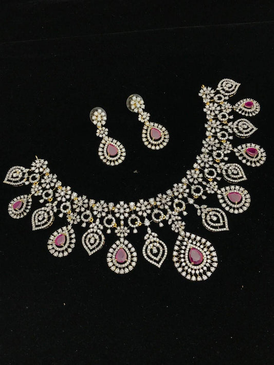 American Diamond Stone Necklace - Nakshatra Jewels