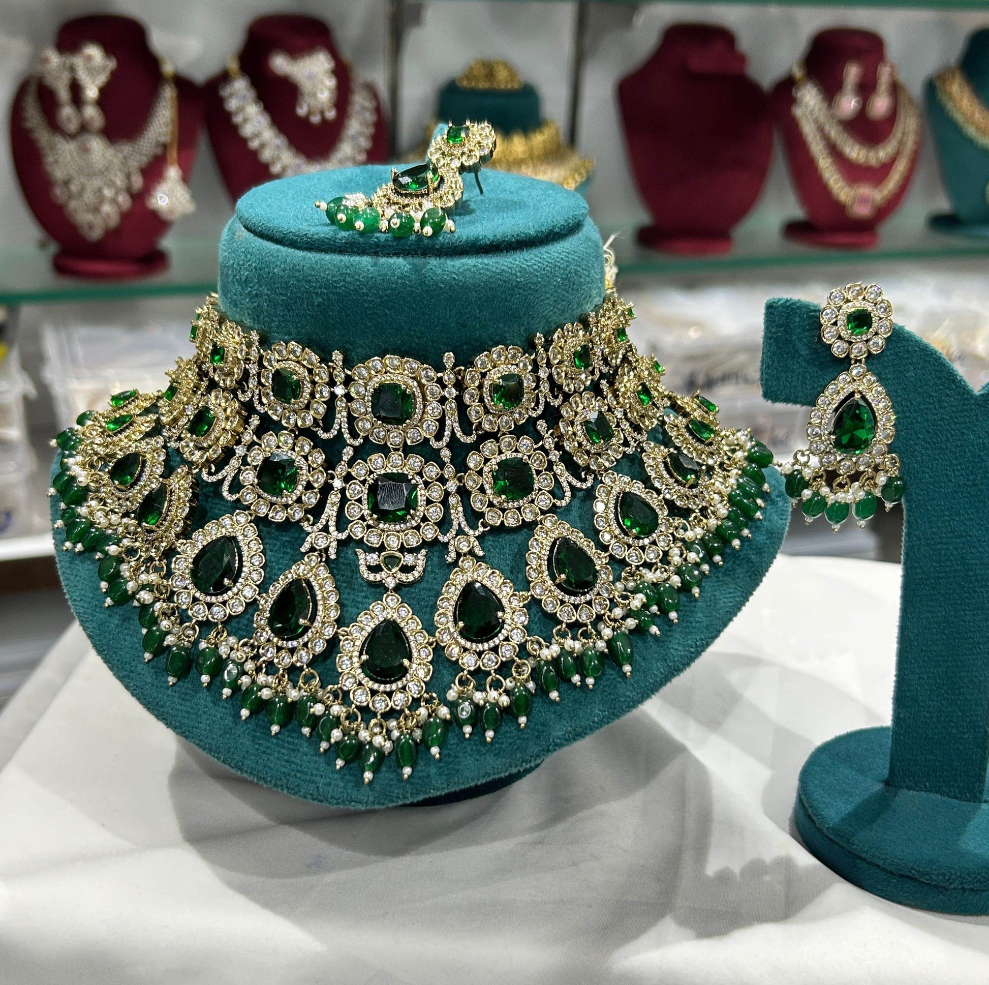 Victorian Polish with AD Stones Choker - Nakshatra Jewels
