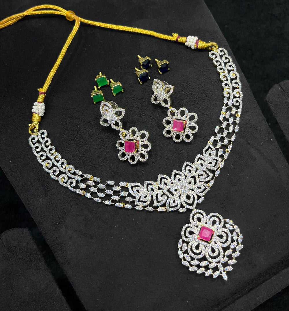 AD Stones Necklace - Nakshatra Jewels
