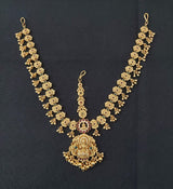 Nakshi work with Kempu Stones Head Set