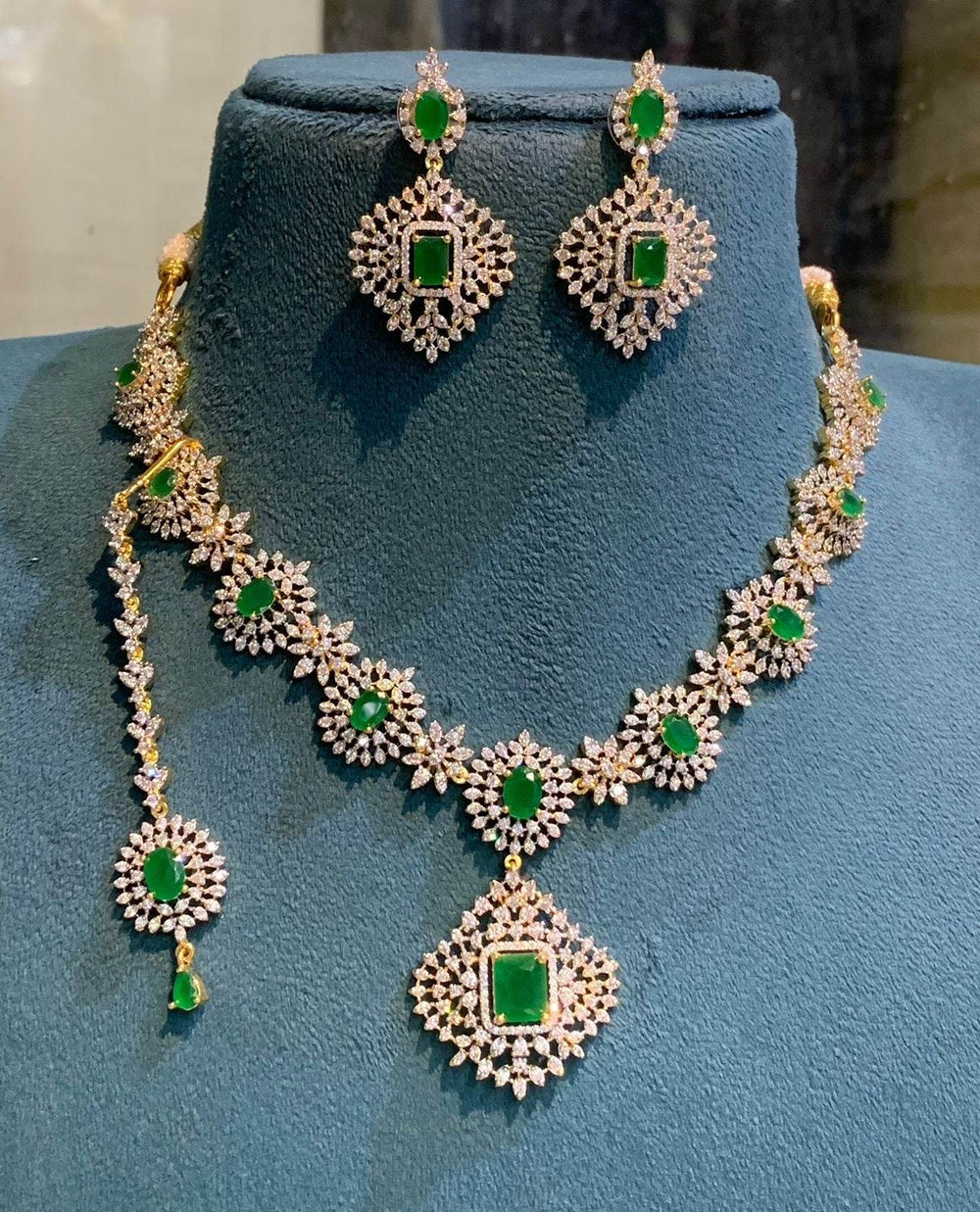 American Diamond Stones Necklace - Nakshatra Jewels