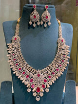 American Diamond Stones Bridal Haram - Nakshatra Jewels