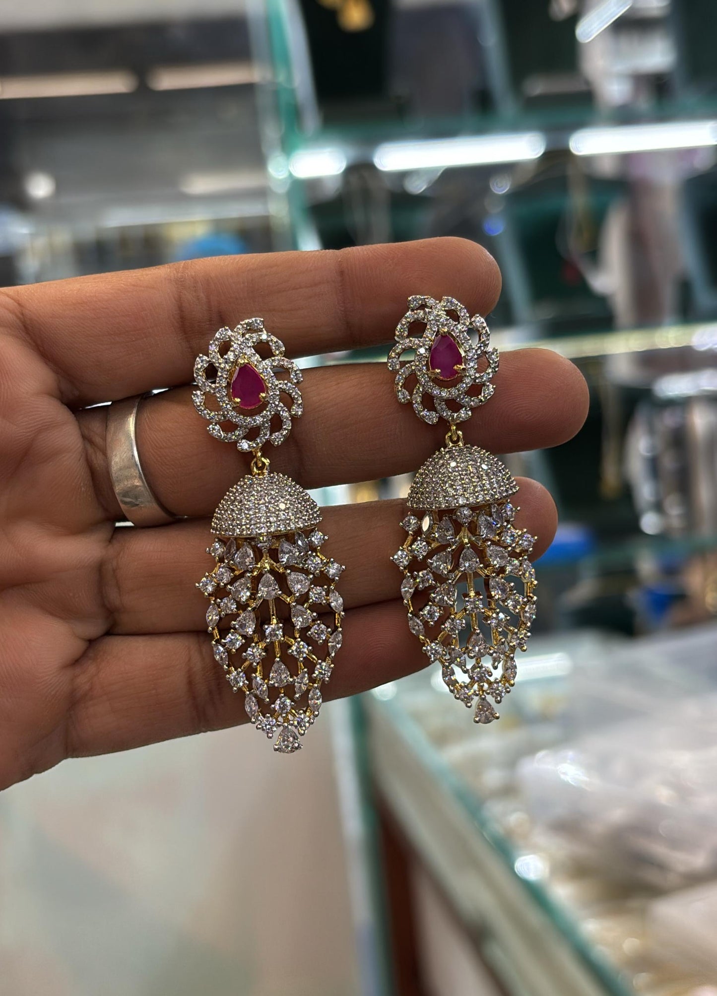 AD Stones Bridal Earrings