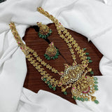 Nakshi Work with Jaadu Kundan Stones Bridal Haram - Nakshatra Jewels