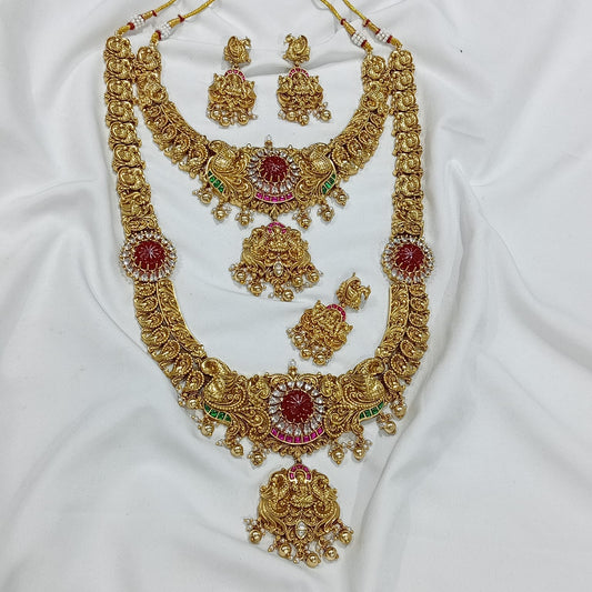 Nagasi Work with Jaadu Kundan Stones Bridal Combo