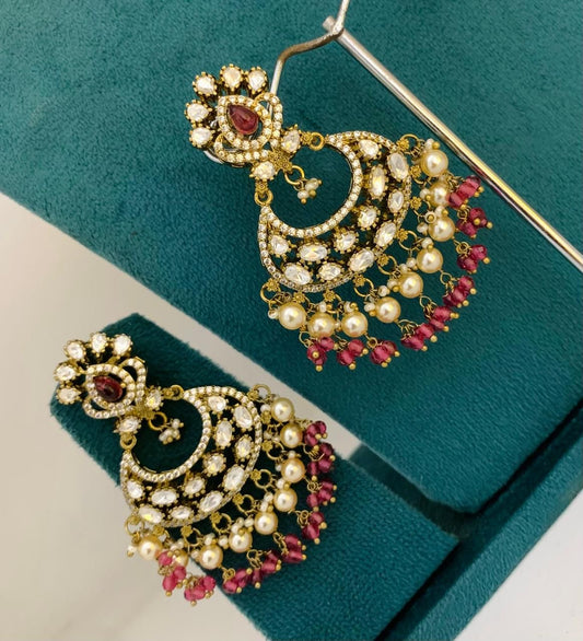 Mossianite Stones Bridal Earrings