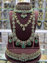 Victorian Polish & AD Stones Bridal Set - Nakshatra Jewels