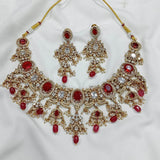 Victorian Polish with AD Stones Bridal Necklace - Nakshatra Jewels