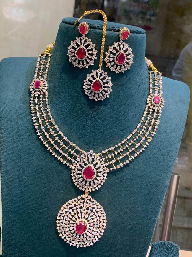 American Diamond Stones Necklace