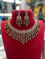 Victorian Polish With AD Stones Bridal Necklace