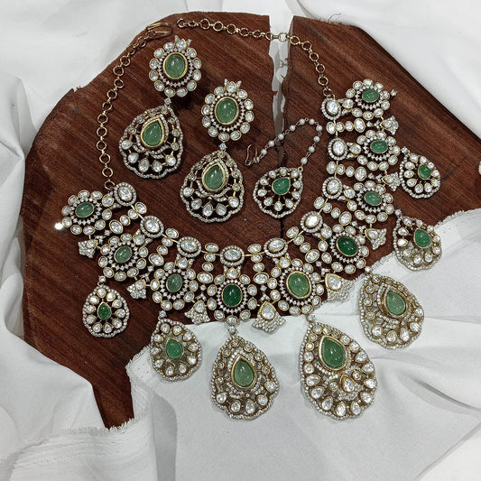 Moissanite Stones Bridal Necklace - Nakshatra Jewels