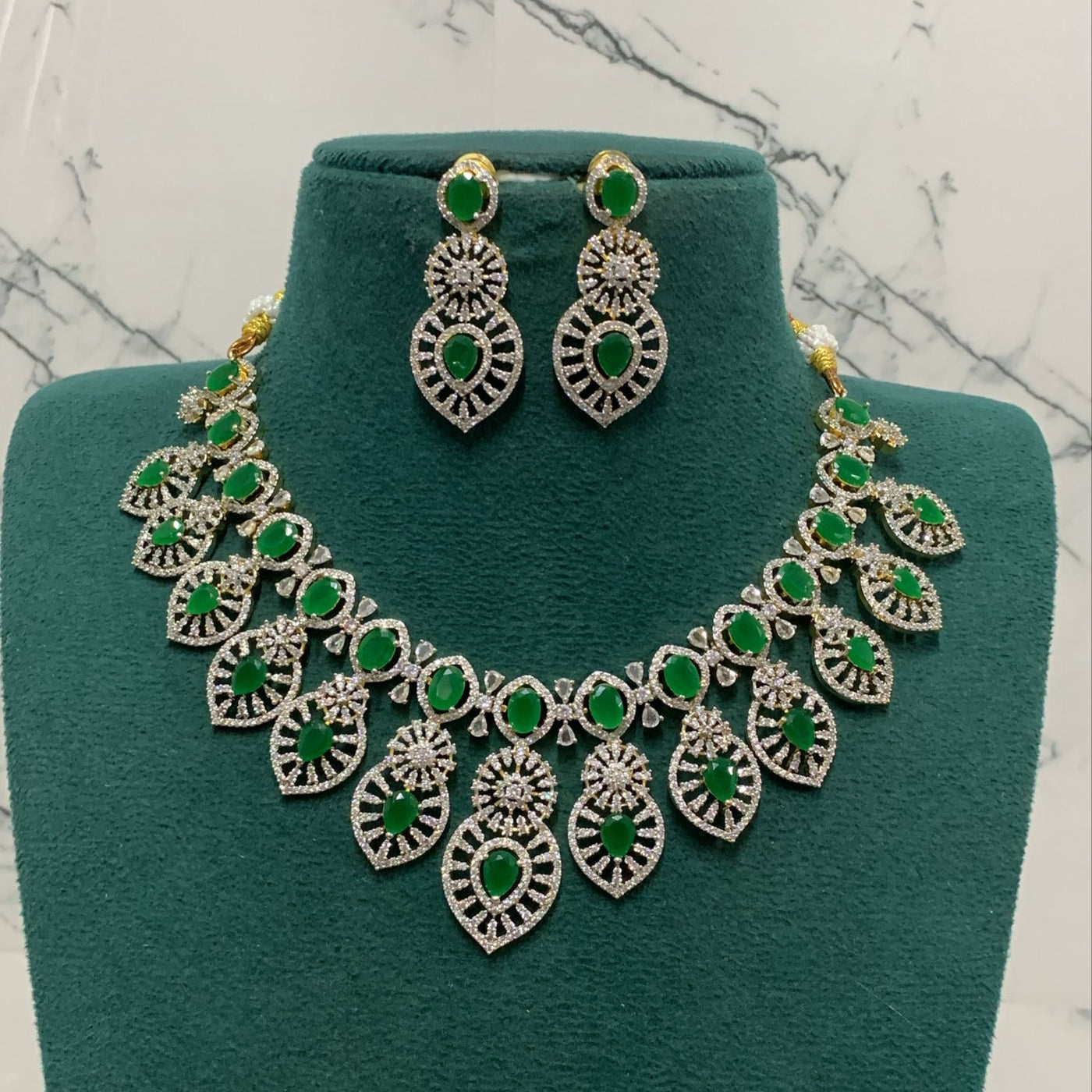 American Diamond Stones Bridal Necklace